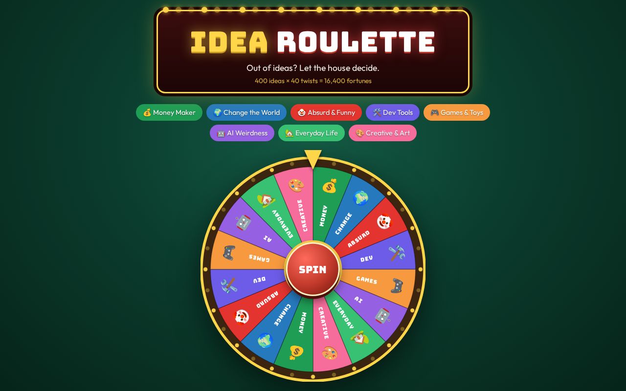 Preview of Idea Roulette