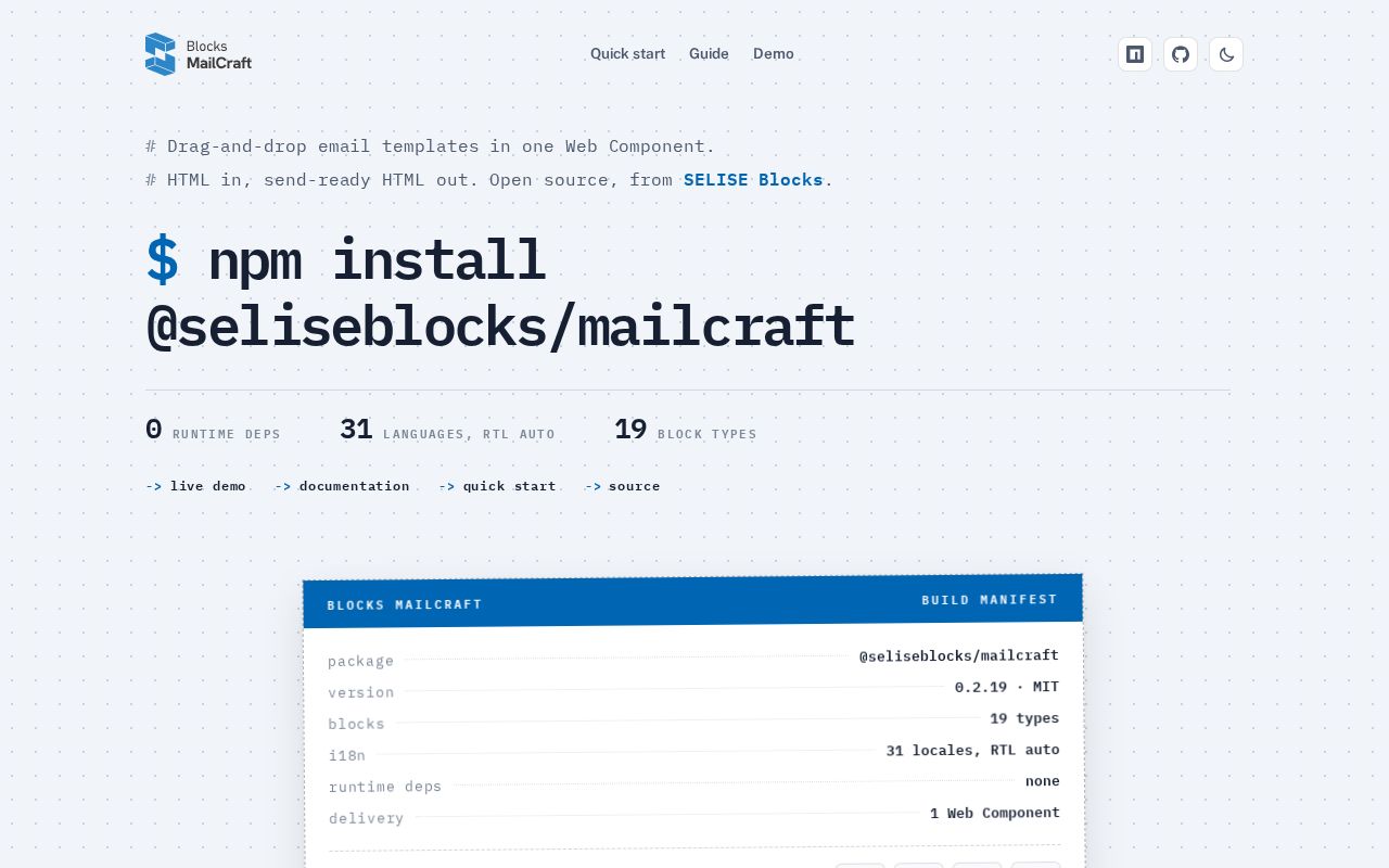 Preview of Blocks Mailcraft