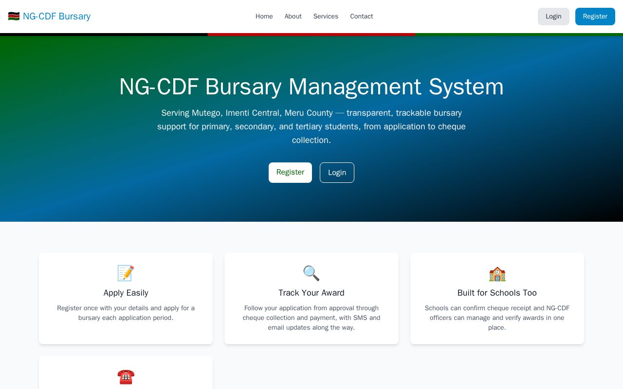 Preview of NGCDF Bursary System