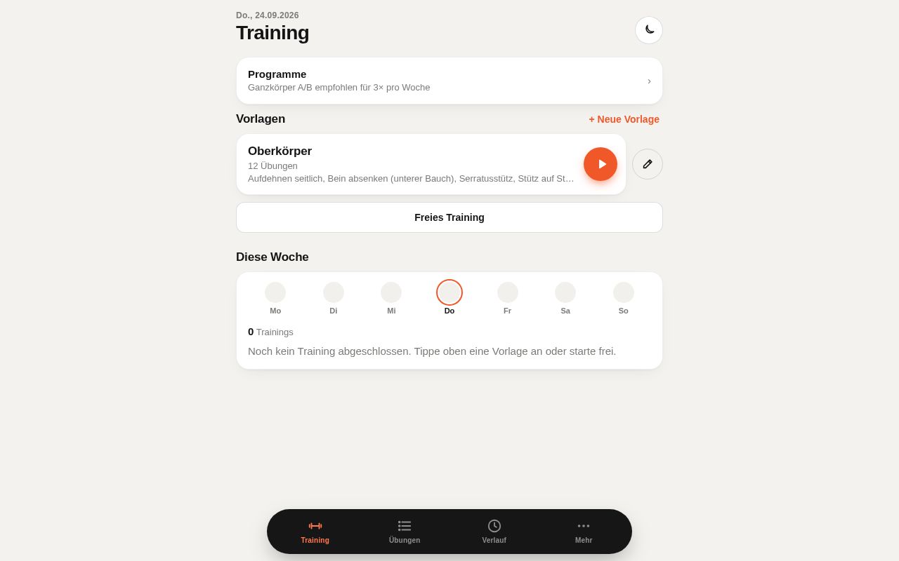 Preview of Personal Fitness App