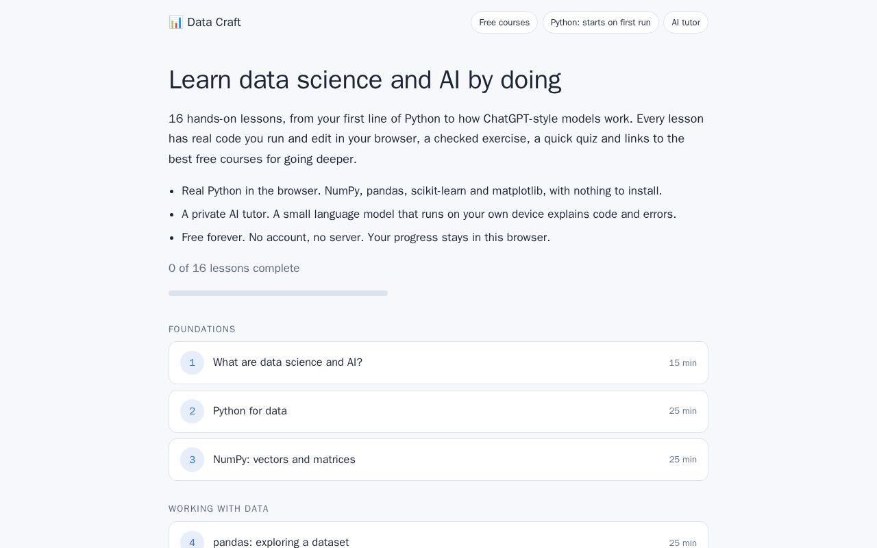 Preview of Data Craft
