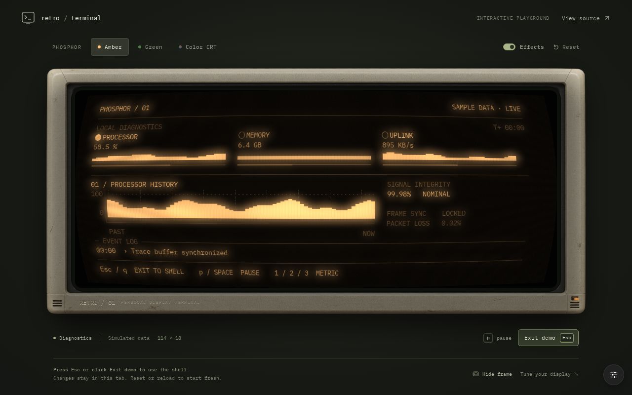 Preview of Retro Web Terminal