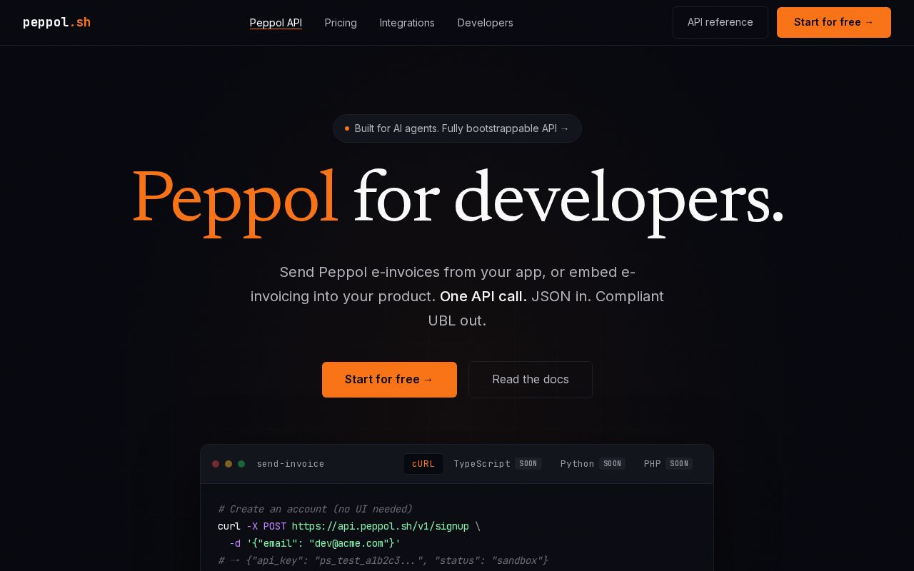 Preview of peppol.sh
