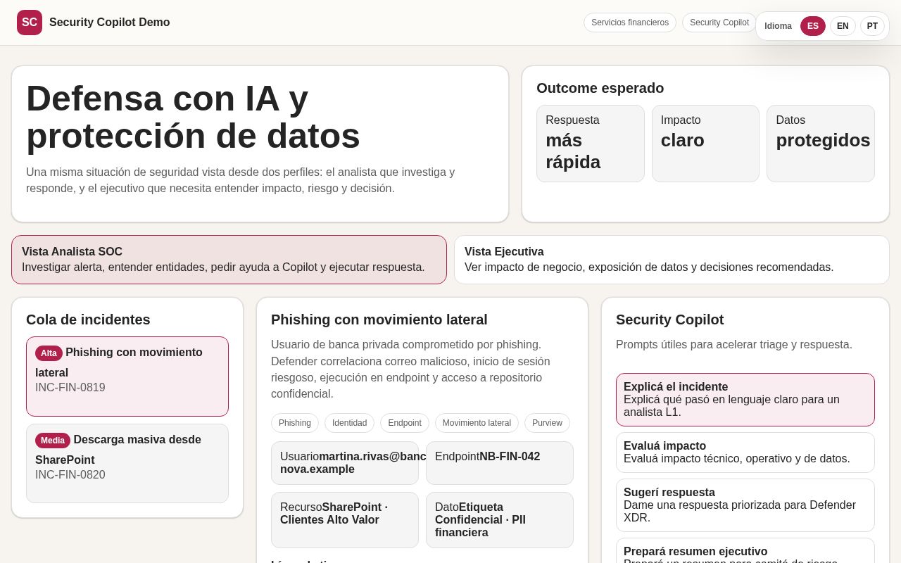 Preview of Demo Seguridad Defensa Ia Datos