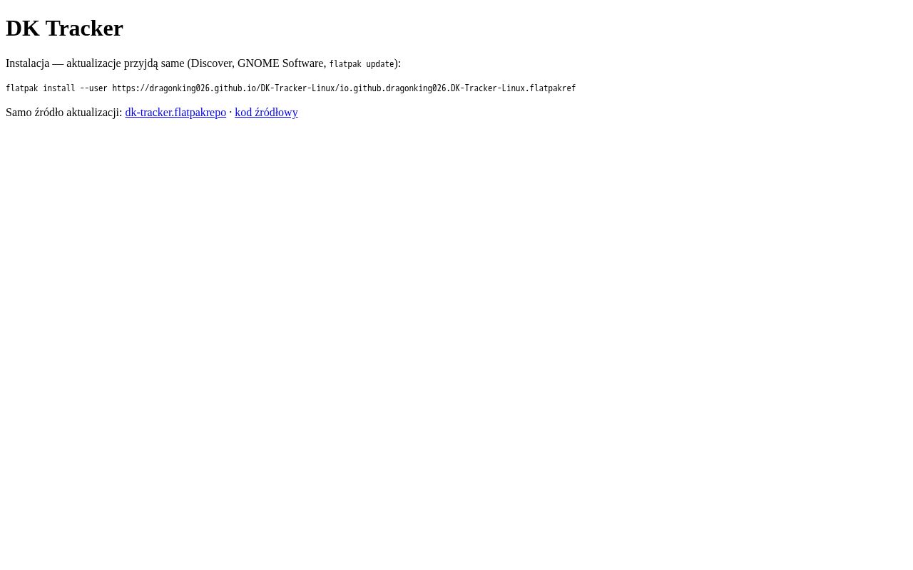 Preview of DK Tracker Linux