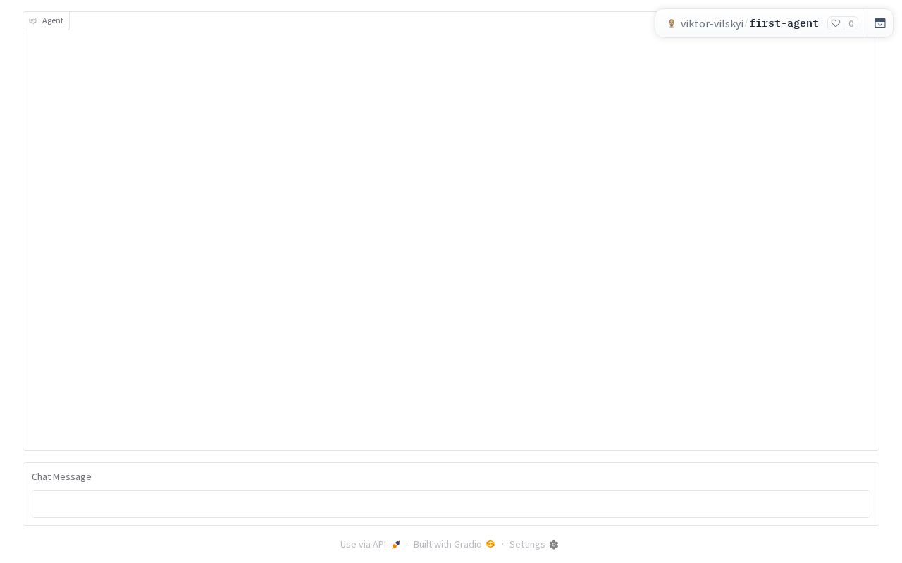 Preview of First Agent Template