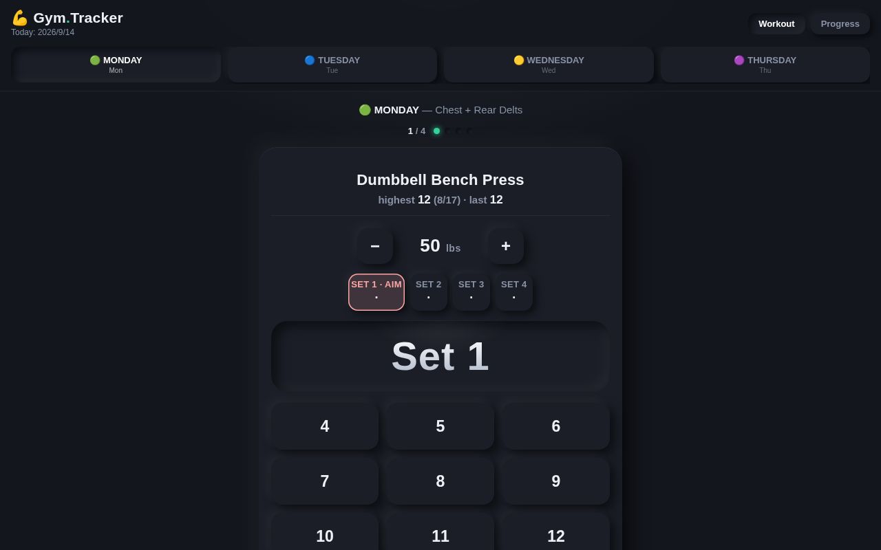 Preview of Gym Tracker
