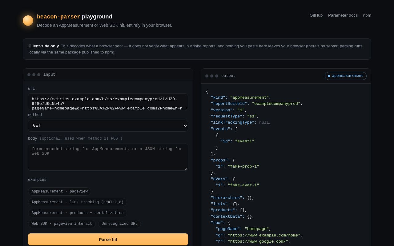 Preview of Beacon Parser