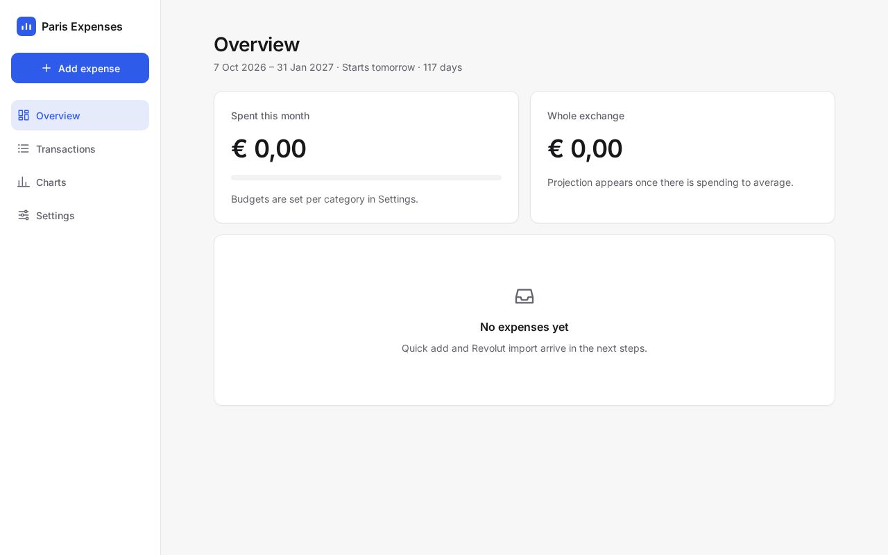 Preview of Paris Expenses