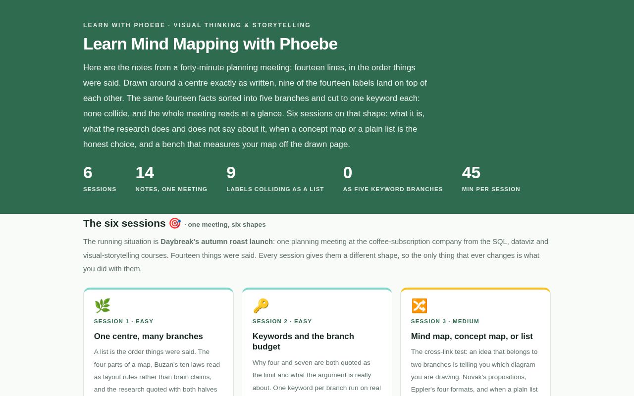 Preview of Learn Mind Mapping With Phoebe