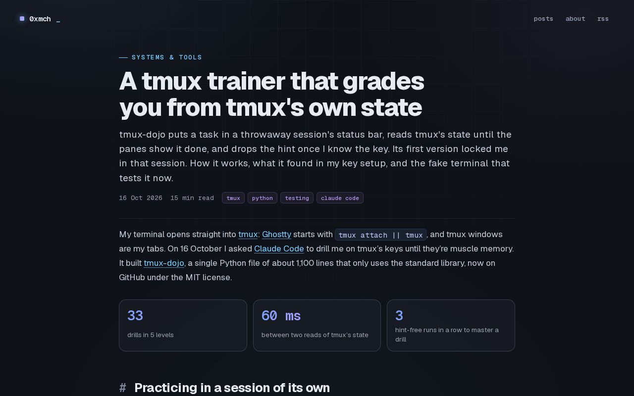 Preview of Tmux Dojo