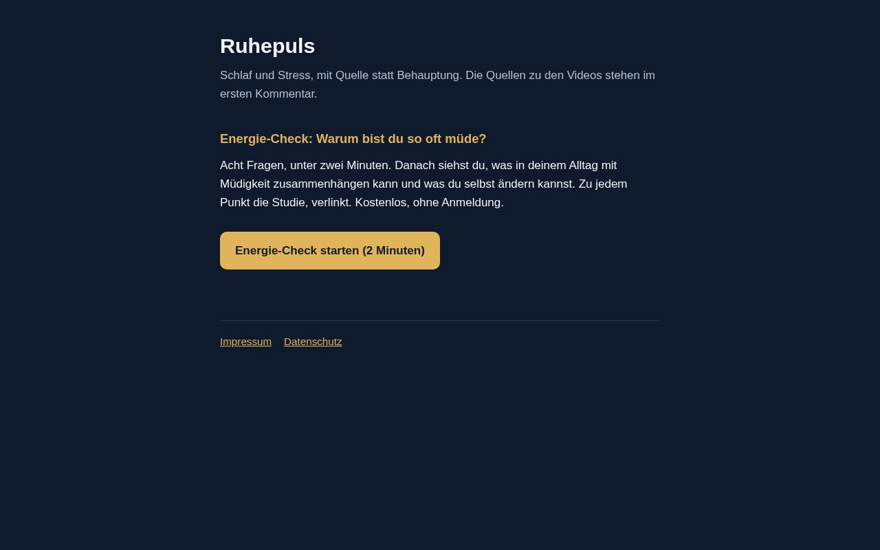 Preview of Ruhepuls De Github Io