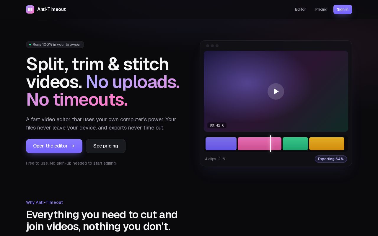 Preview of Video Assembler Saas