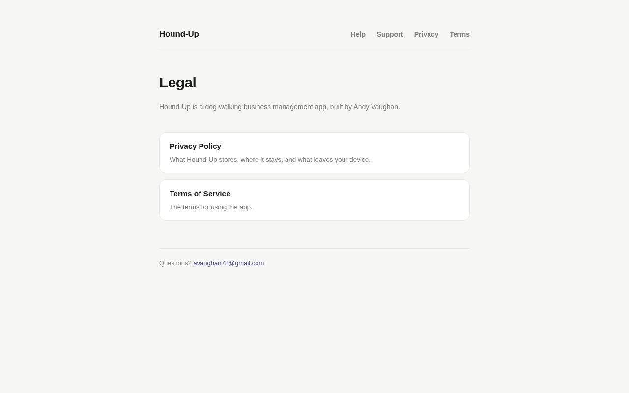 Preview of Houndup Web