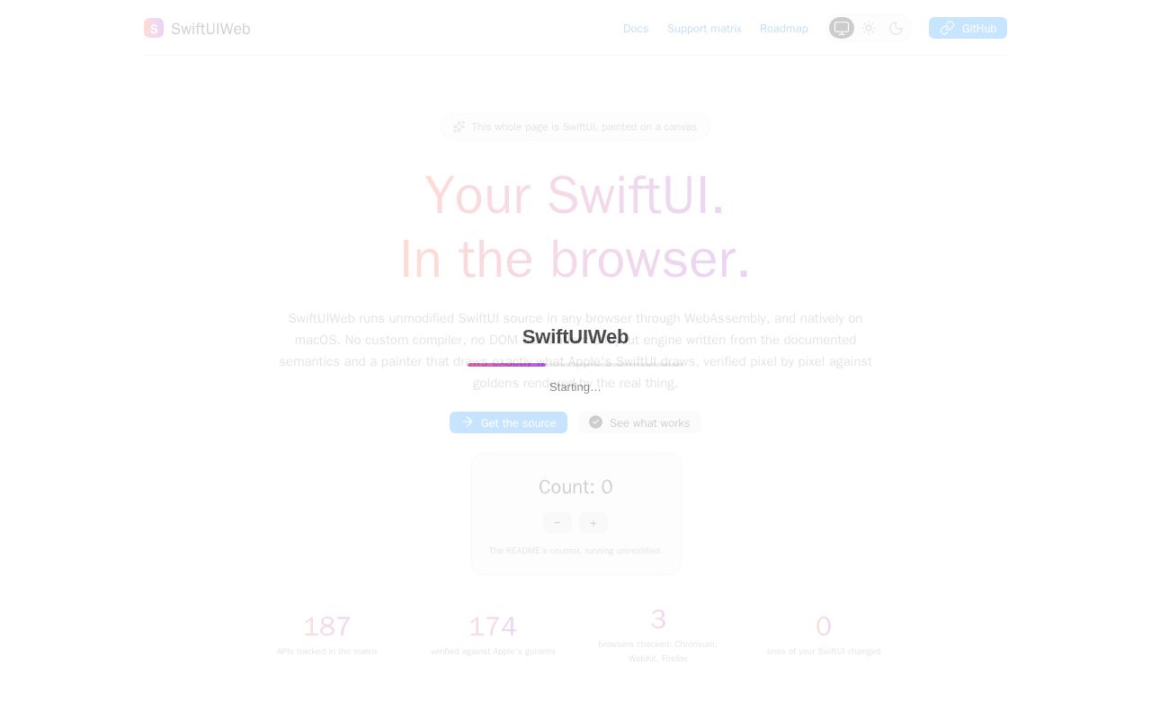 Preview of Swiftui Web