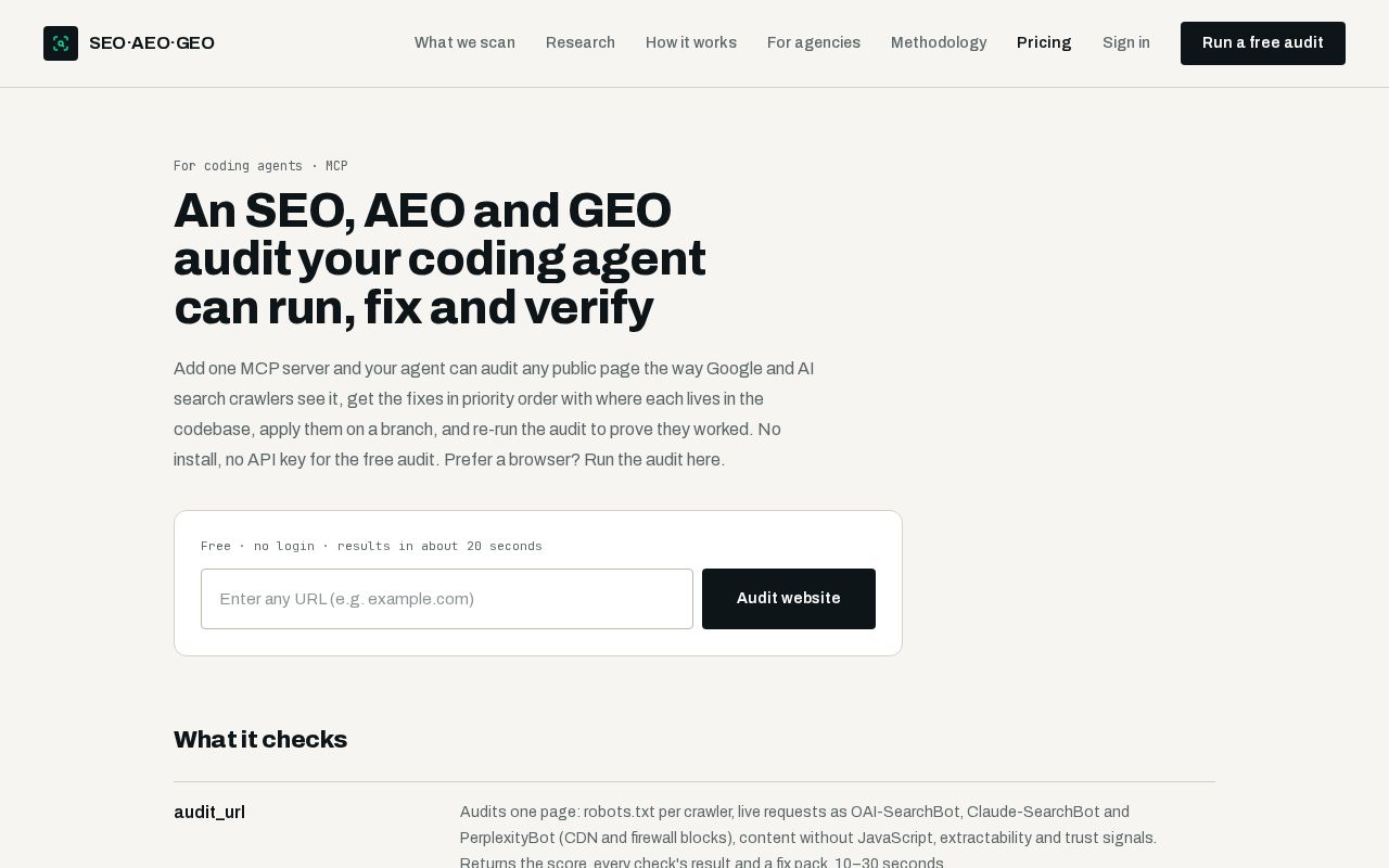 Preview of Seo Aeo Geo Mcp