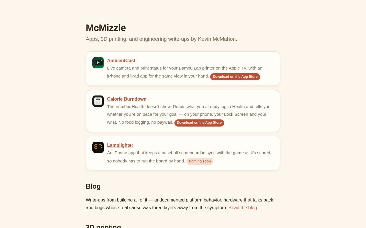Preview of Mcmizzle Github Io