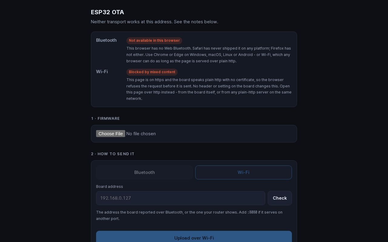 Preview of ESP32 Tools Mobile