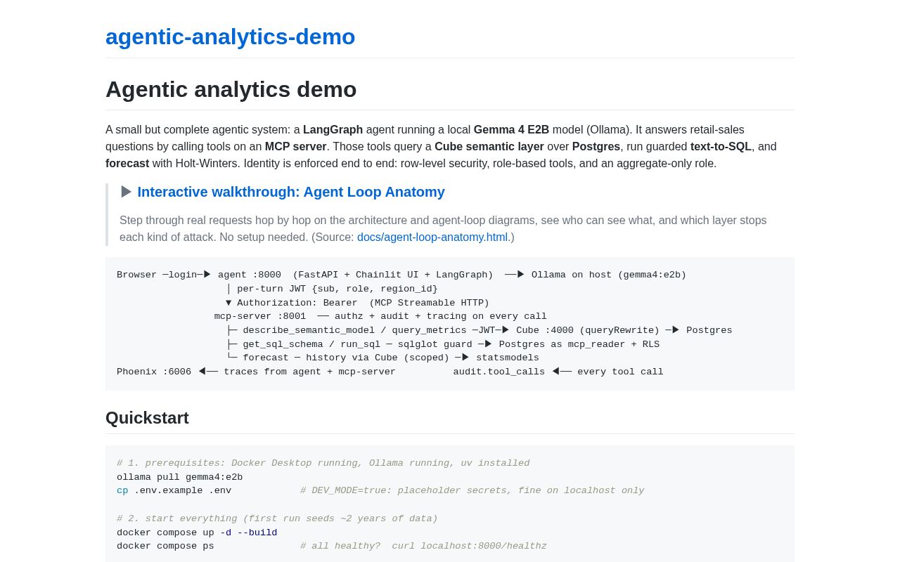Preview of Agentic Analytics Demo