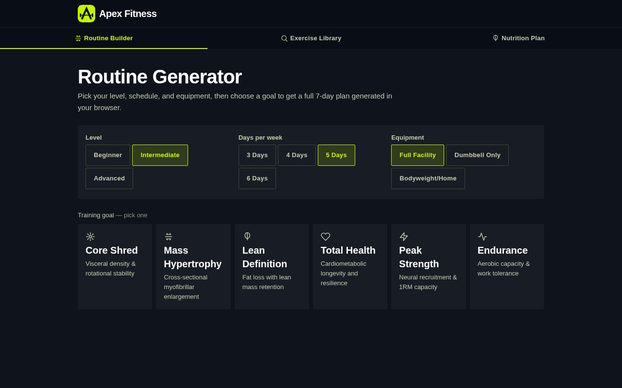 Preview of Gym App