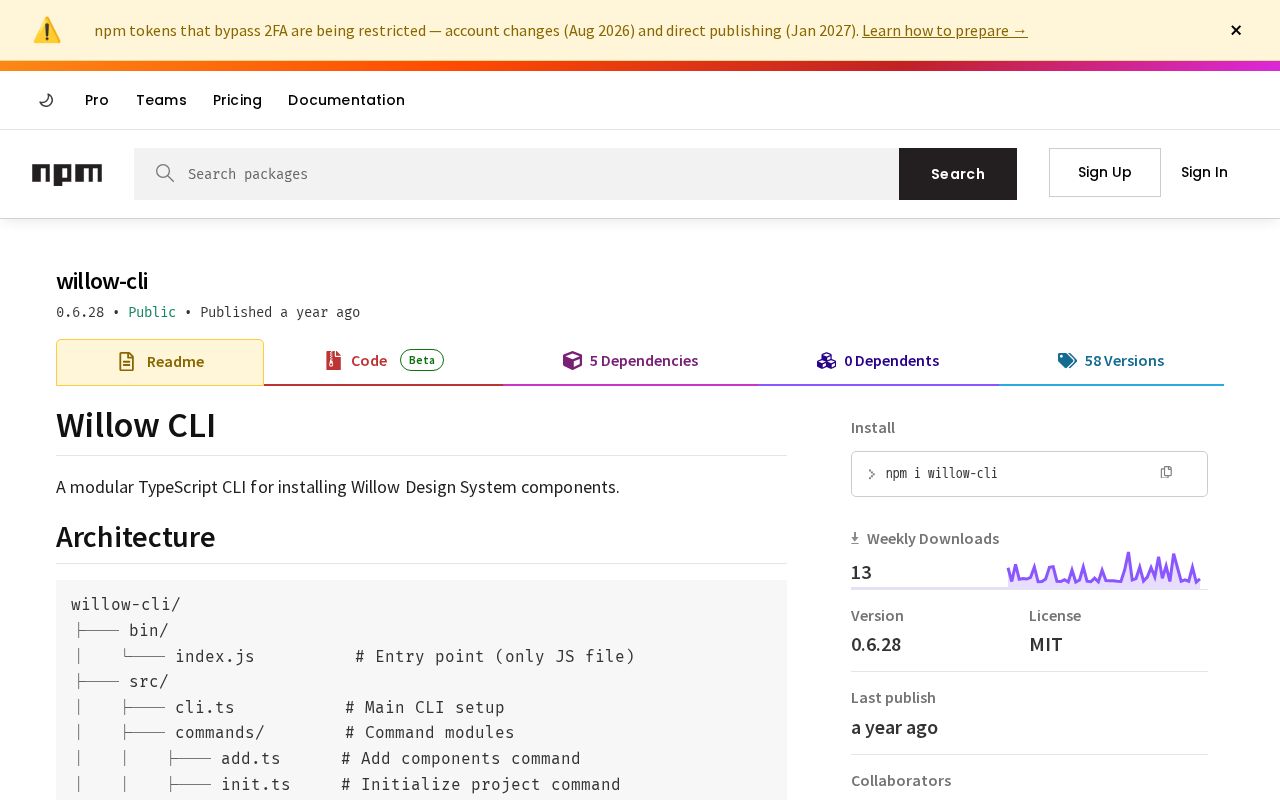 Preview of Willow Design System