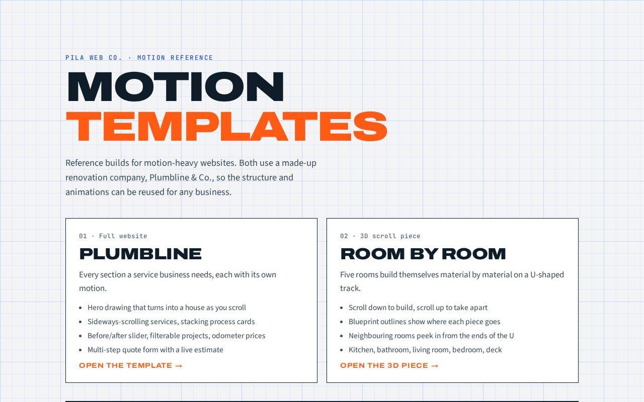 Preview of Pila Motion Templates