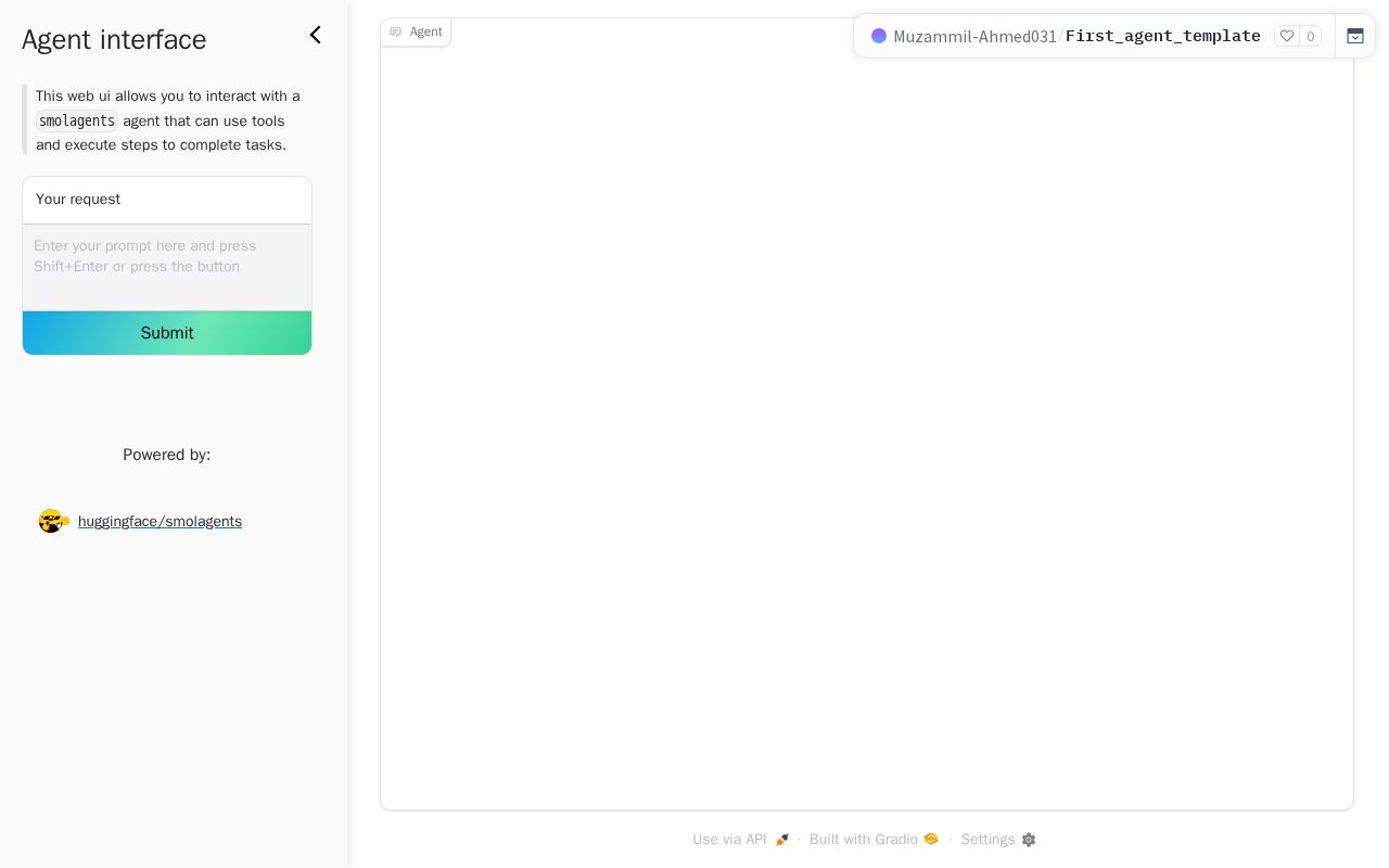 Preview of First Agent Template
