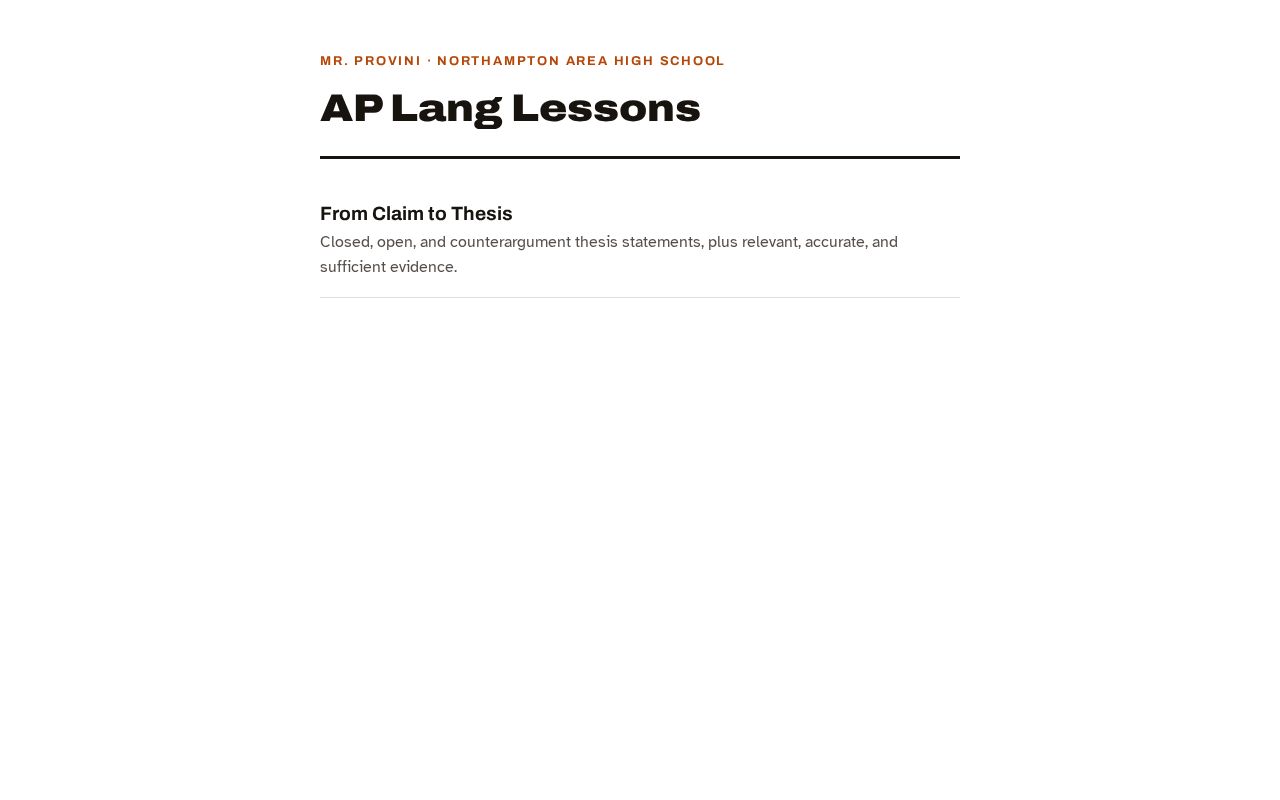 Preview of Ap Lang