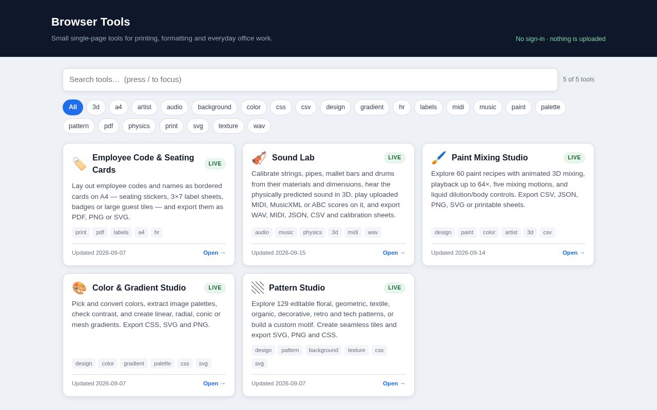 Preview of Just common tools for everyday uses