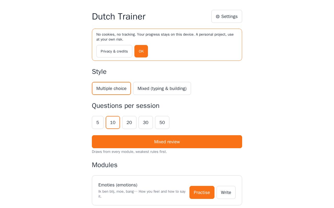 Preview of Dutch Trainer