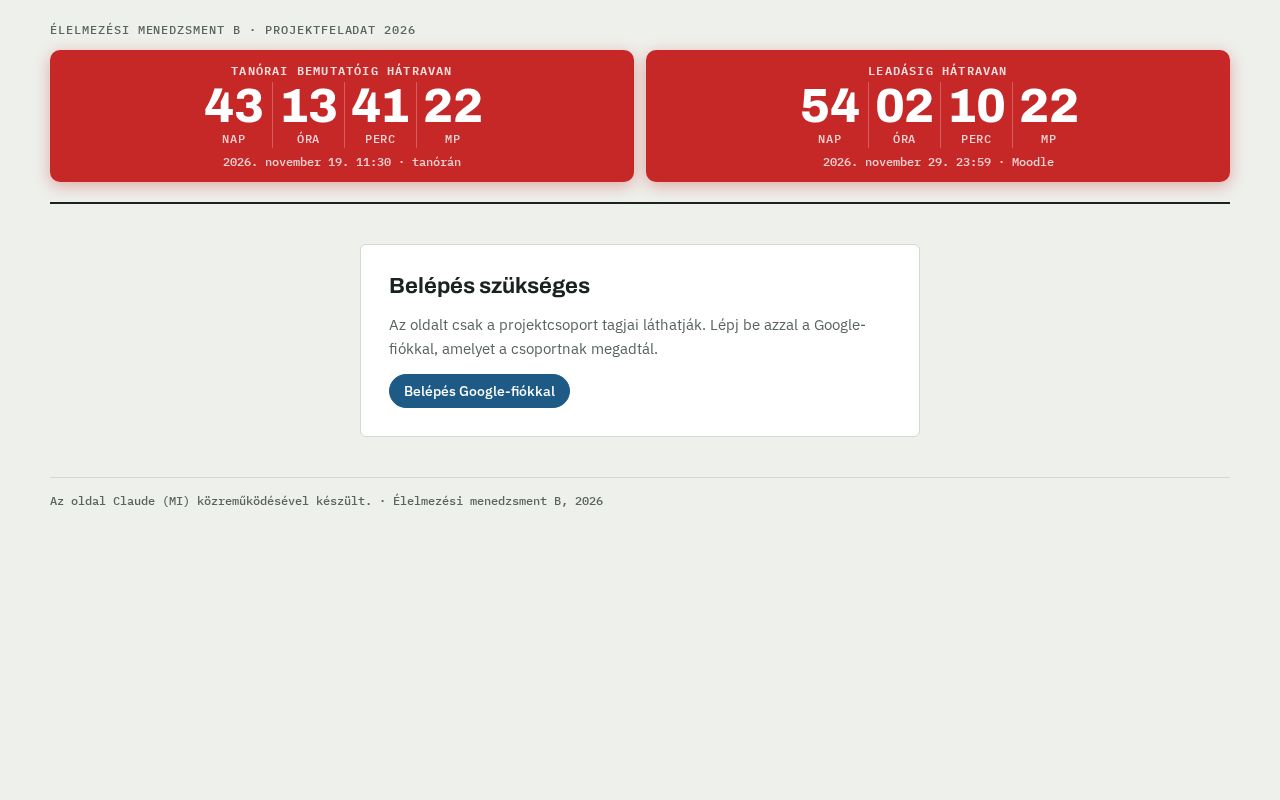 Preview of Élelmezési menedzsment B