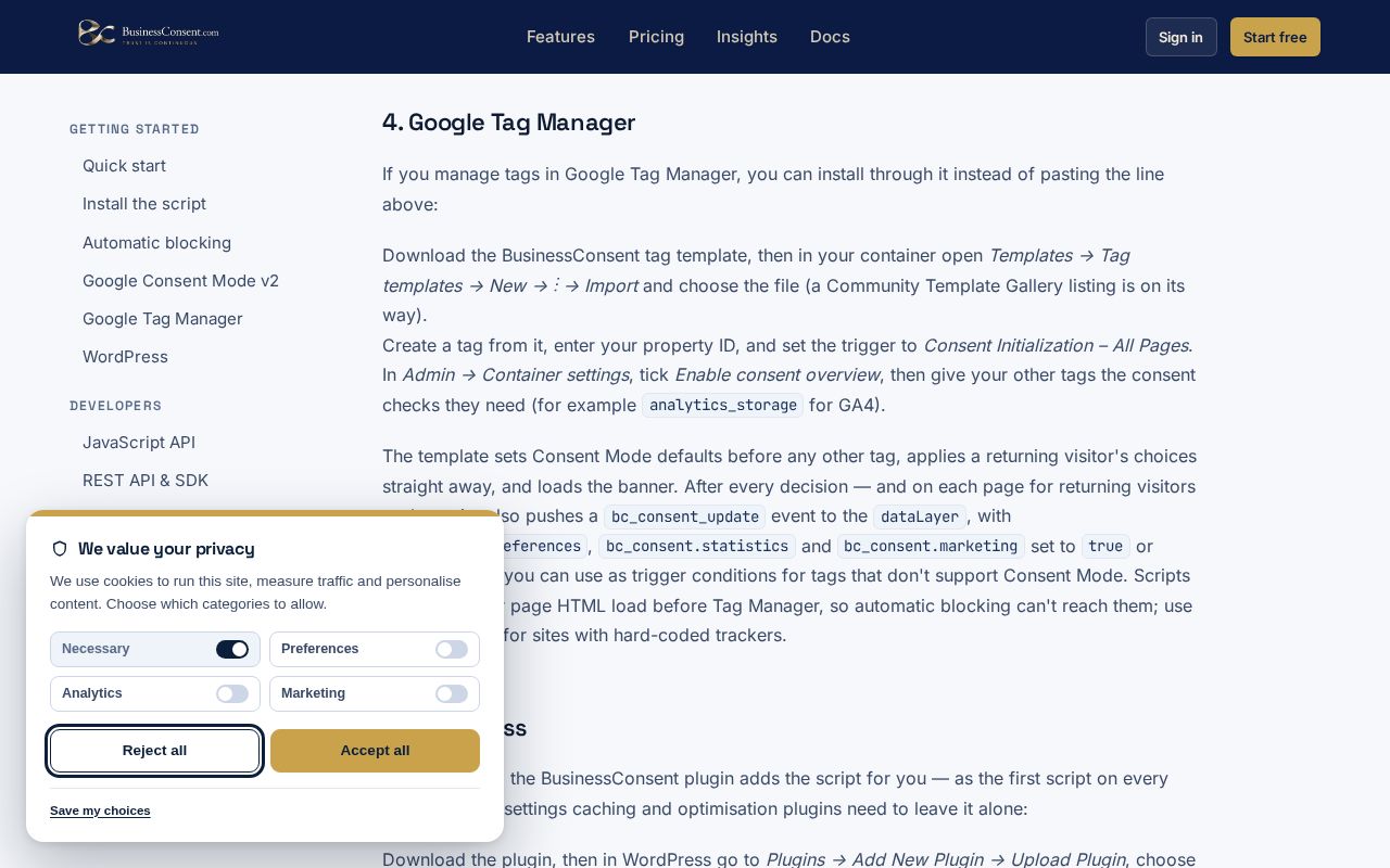 Preview of Documentation
