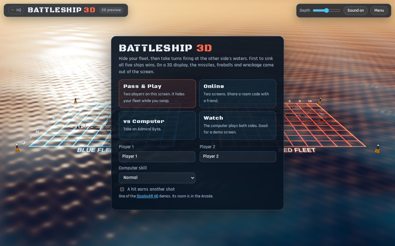 Preview of Displayxr Battleship