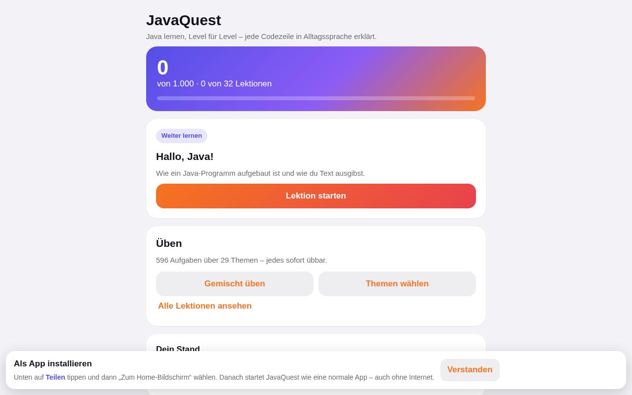 Preview of JavaQuest
