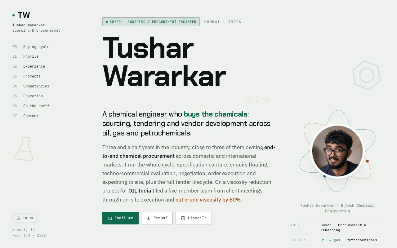 Preview of TusharWararkar Github Io