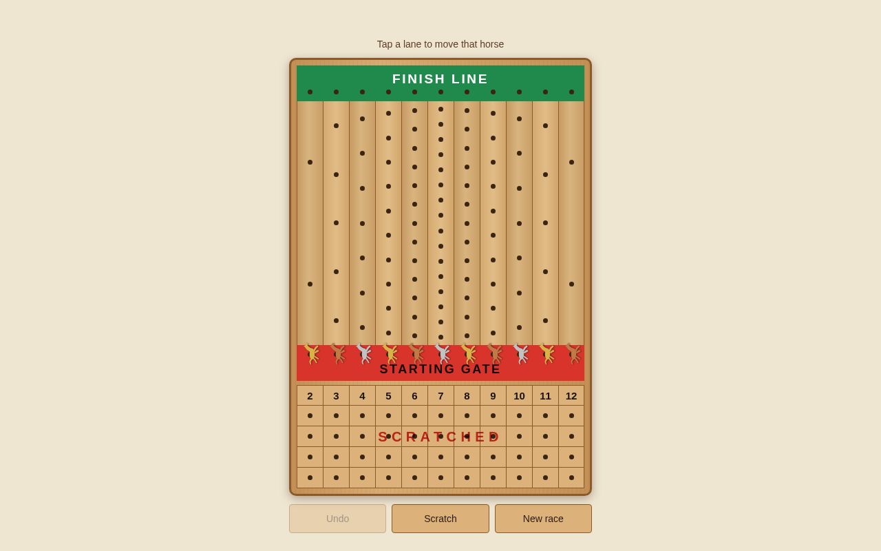 Preview of Horse race board as a home-screen web app