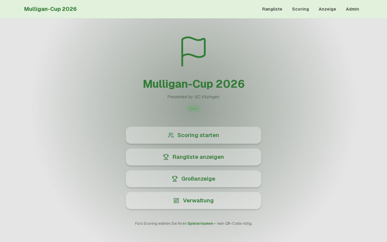 Preview of Golf Mulligancup Frontend