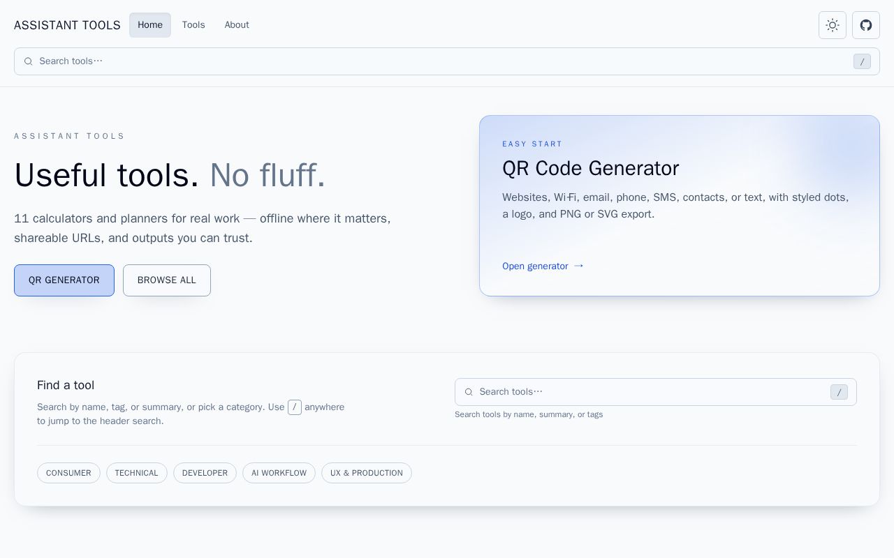 Preview of Useful tools. No fluff.