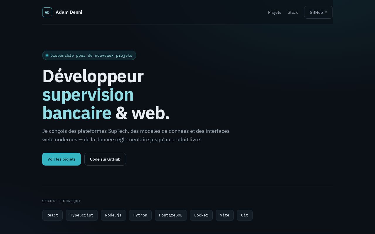 Preview of Portfolio dev — Adam Denni