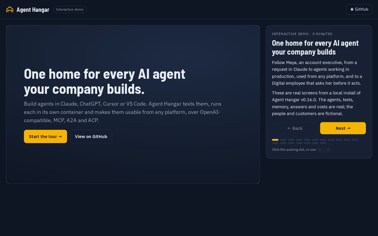 Preview of Agent Hangar