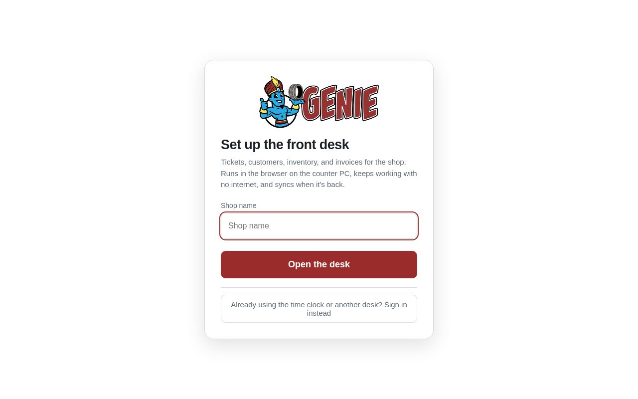Preview of Shop Desk