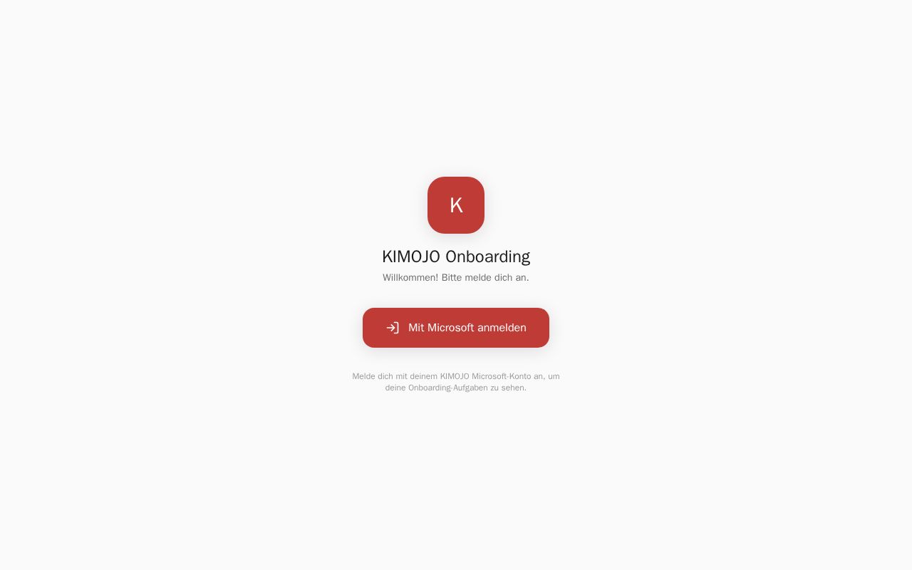 Preview of KIMOJO Onboarding