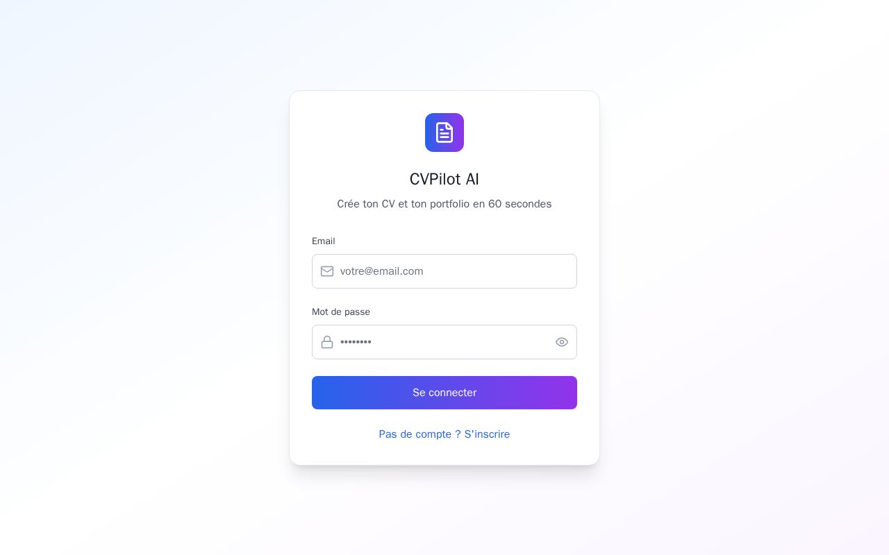 Preview of CVPilot AI