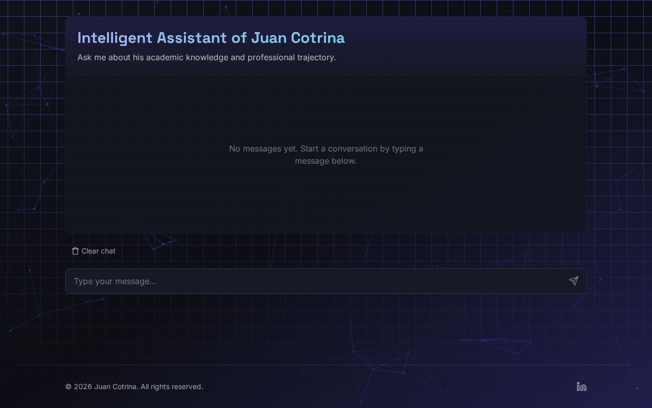 Preview of Intelligent Assistant of Juan Cotrina