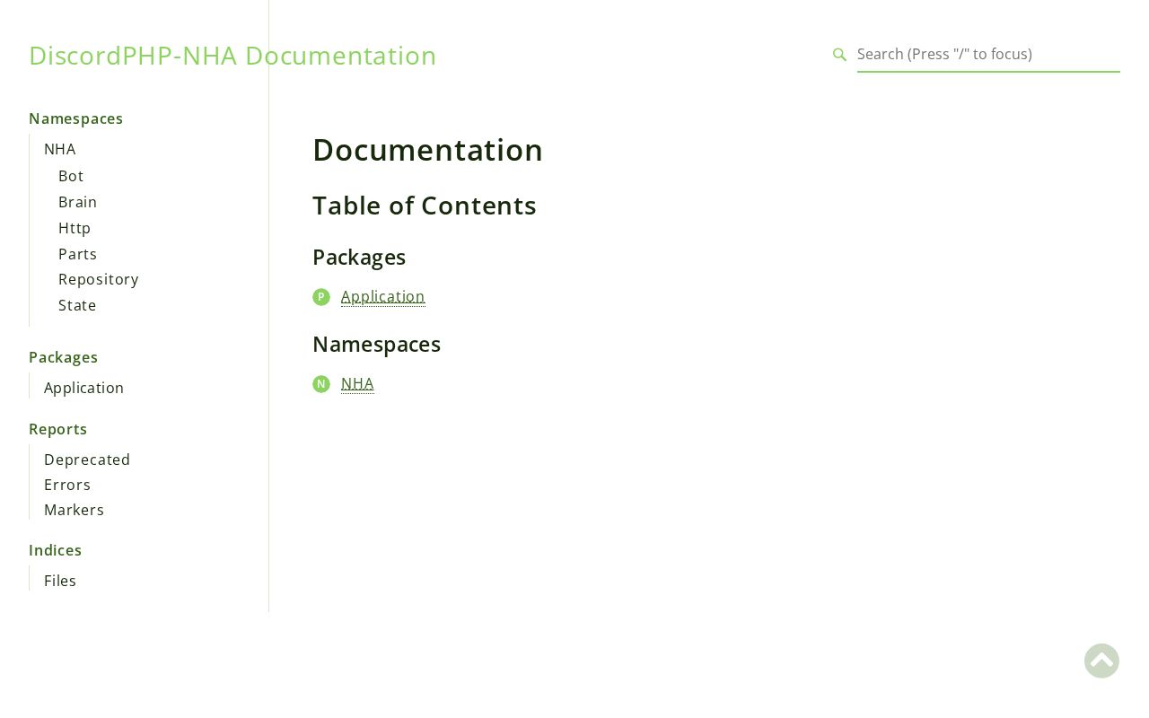 Preview of DiscordPHP NHA