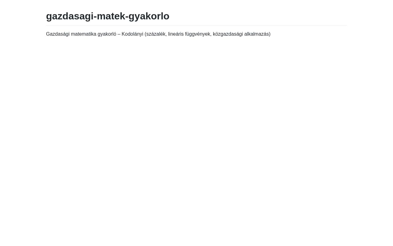 Preview of Gazdasagi Matek Gyakorlo