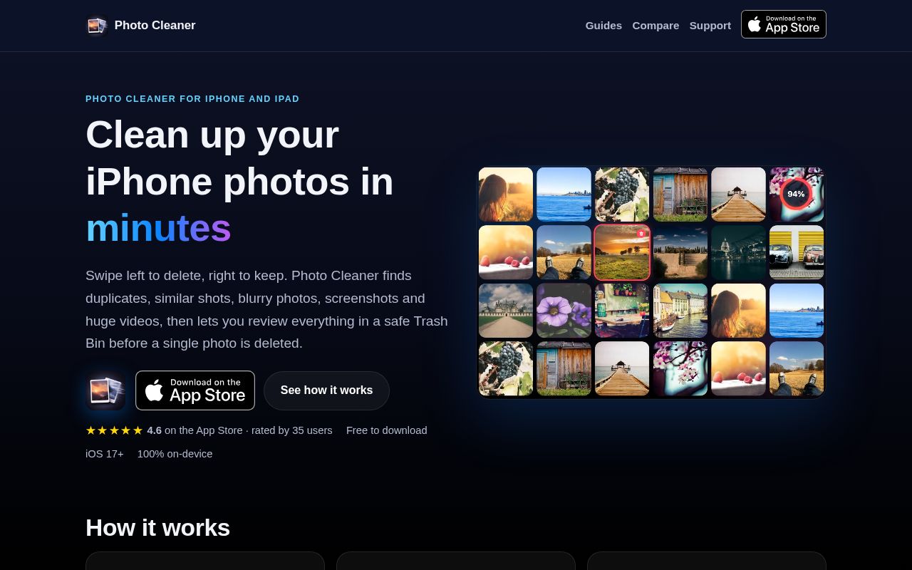Preview of Photo Cleaner App