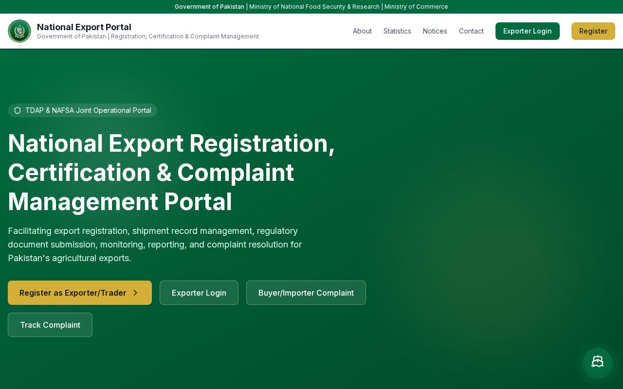 Preview of Trade Portal MNFSR