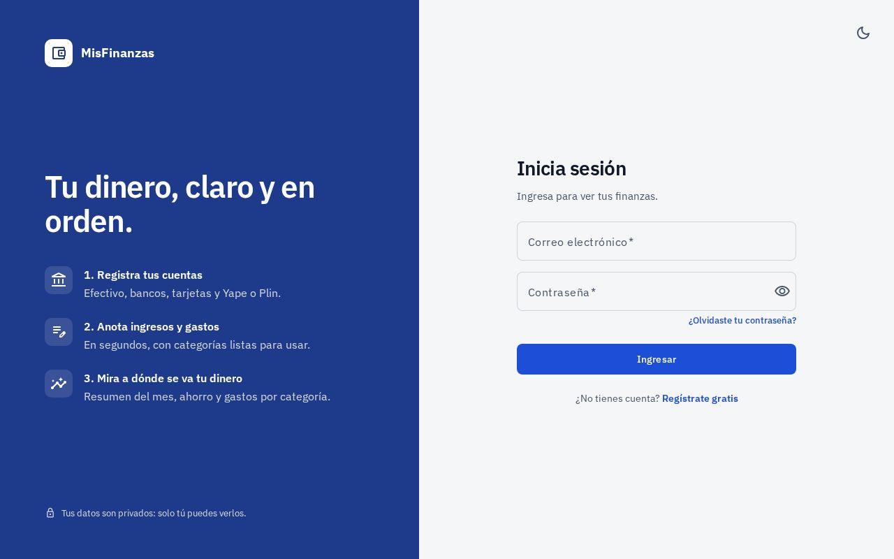 Preview of App Finanzas