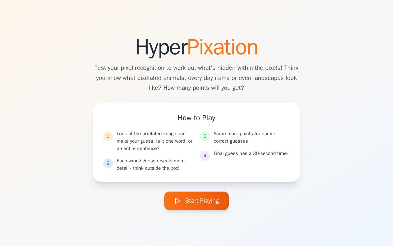 Preview of HyperPixation
